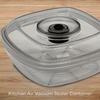 image:imageNutriChef Air Vacuum Seal Food Container  1 Liter Capacity Kitchen Reusable Airtight Food Saver Sealer Storage Box Canister Meal Prep Lunch Bread Cereal Keeps Food Fresh Tasty  PKVSCN1LContainer